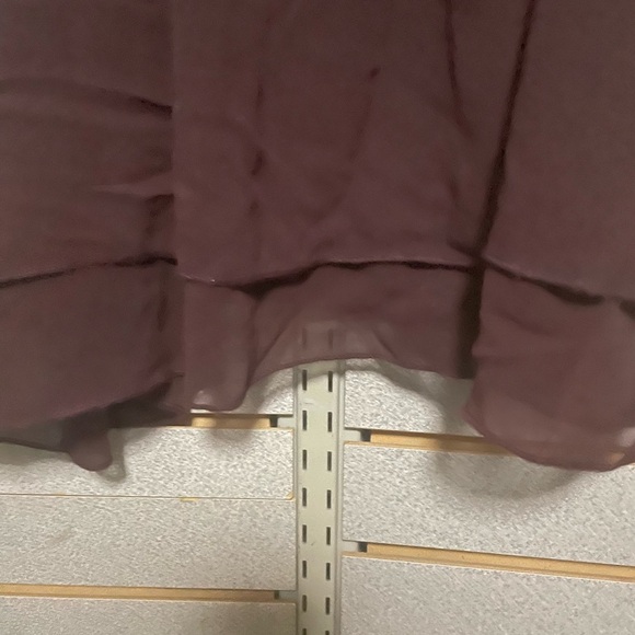 Mossino Supply Co Wine Colored Gold Sequins Spaghetti Strap Tank  Sheer Blouse L - Picture 3 of 6